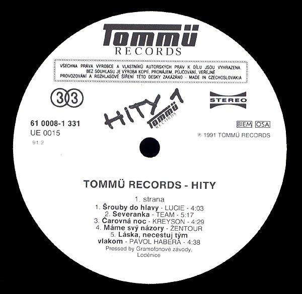 TOMM RECORDS - HITY 1