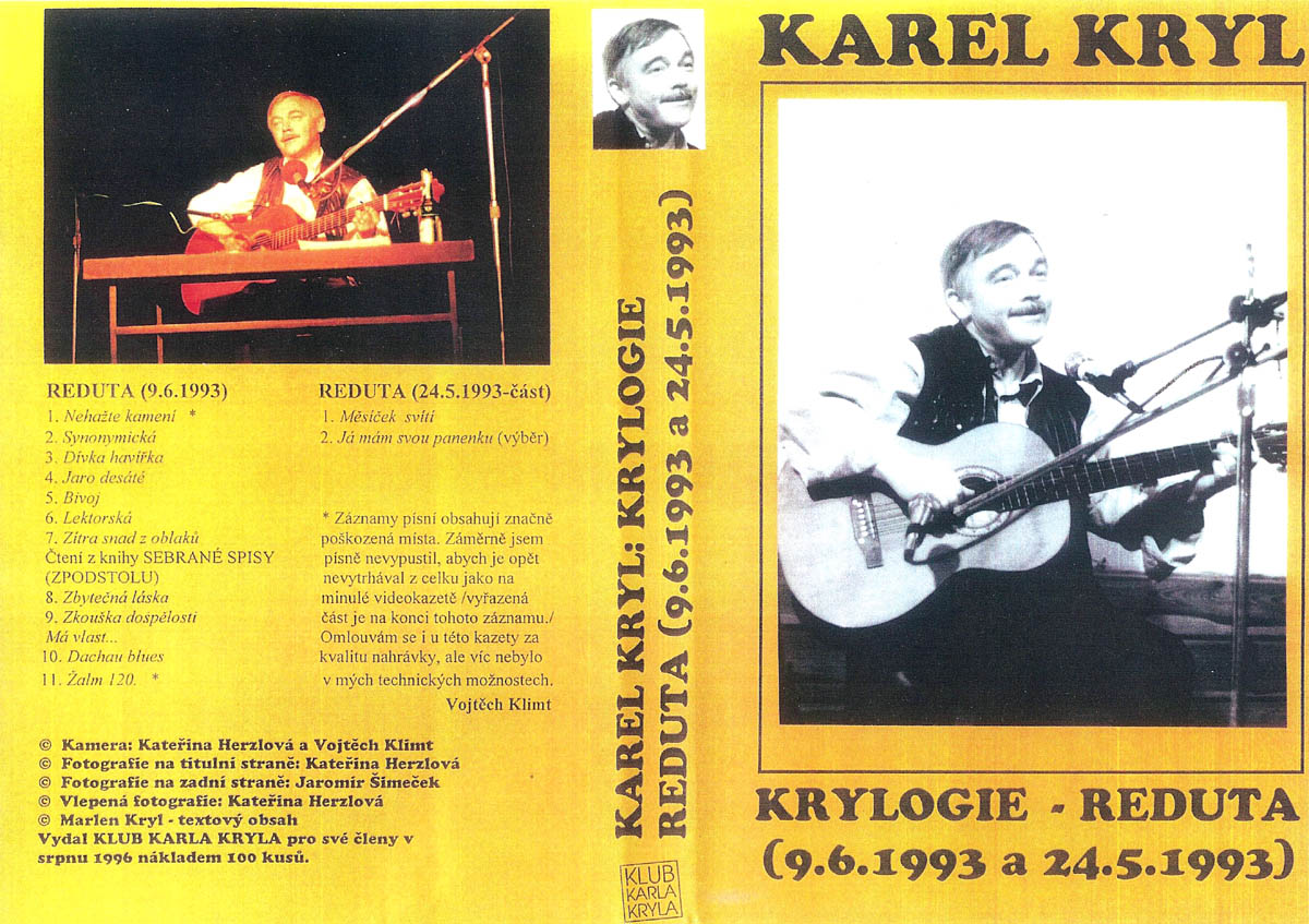 KAREL KRYL - KRYLOGIE - REDUTA 9.6 a 24.5.1993